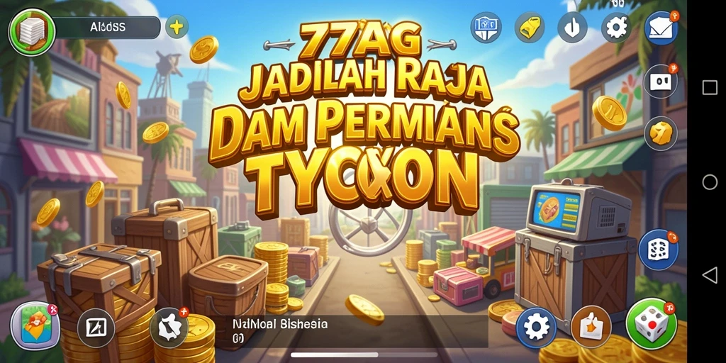 Screenshot utama 77AG menampilkan antarmuka permainan Tycoon yang menarik.