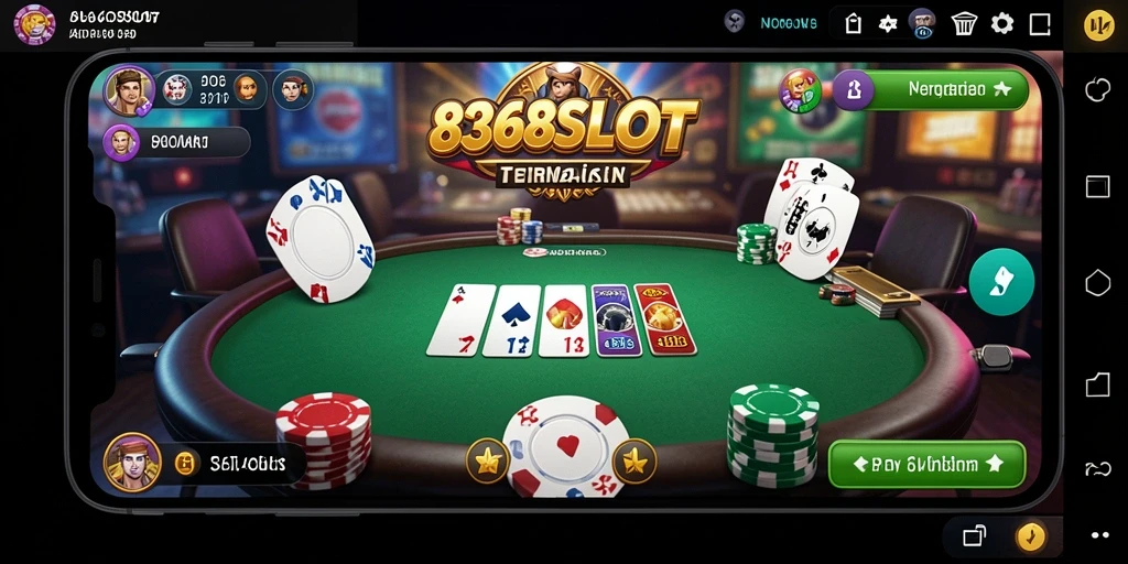 Tangkapan layar gameplay poker yang mendebarkan di 8368SLOT.