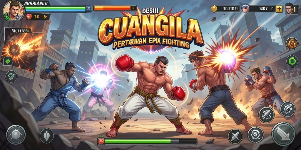Tampilan gameplay menampilkan pertarungan seru antara karakter di CUANGILA.