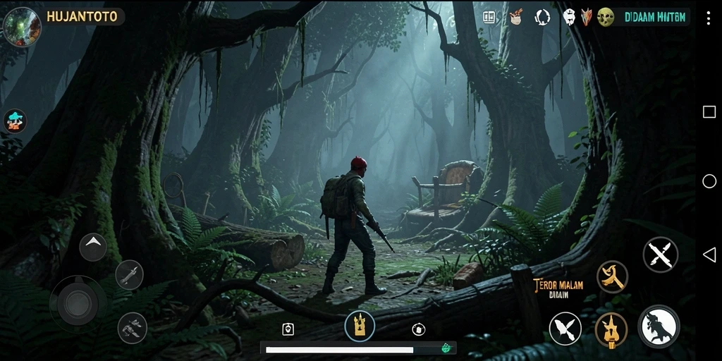 Tangkapan layar dari gameplay menegangkan di HUJANTOTO.