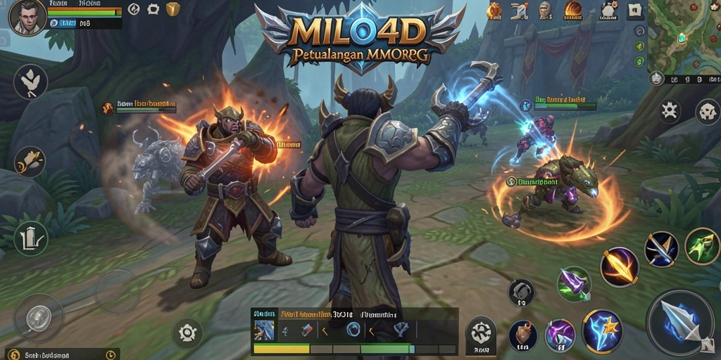 Tampilan menarik dalam permainan MMORPG MILO4D dengan pertarungan epik.
