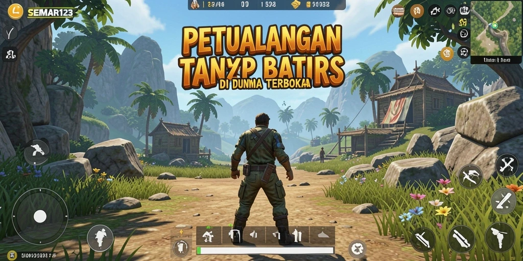 Tangkapan layar gameplay SEMAR123 yang menunjukkan eksplorasi dunia terbuka.