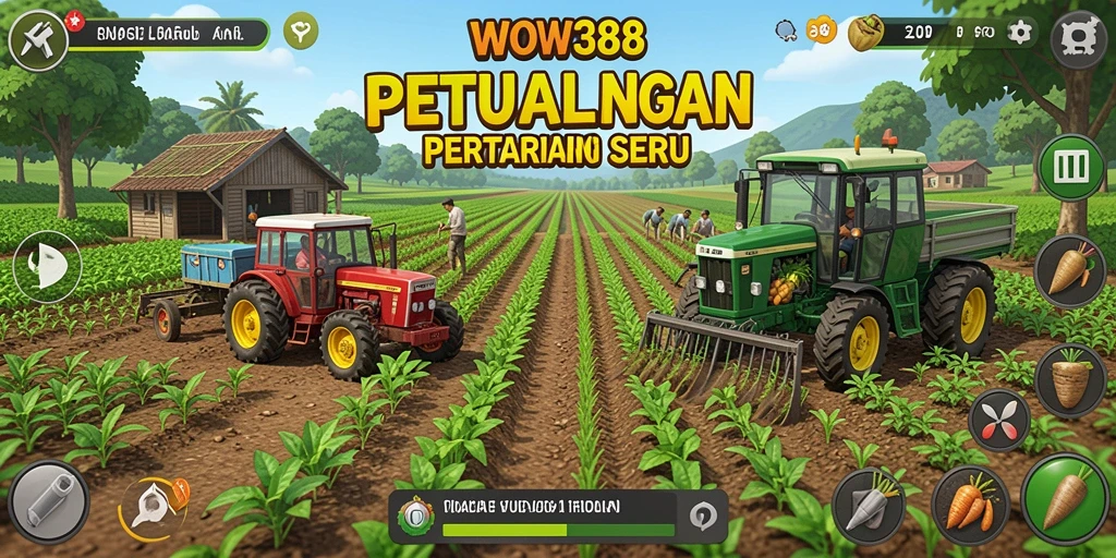 Tampilan gameplay menakjubkan dari <strong>WOW388</strong> yang menampilkan pertanian aktif.